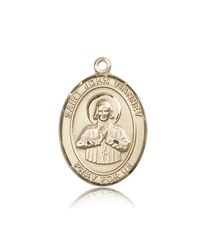 14kt Gold St. John Vianney Patron Saint Medal - Large" itemprop="image