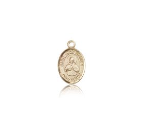 14kt Gold St. John Vianney Patron Saint Medal - Small" itemprop="image