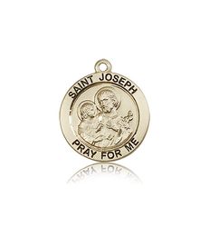 14kt Gold St. Joseph Medal" itemprop="image