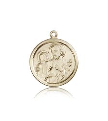 14kt Gold St. Joseph Medal" itemprop="image