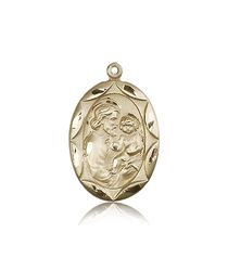 14kt Gold St. Joseph Medal" itemprop="image