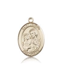 14kt Gold St. Joseph Patron Saint Medal - Large" itemprop="image