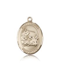 14kt Gold St. Joshua Patron Saint Medal - Large" itemprop="image