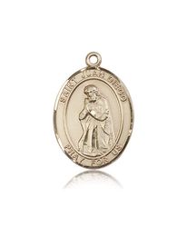 14kt Gold St. Juan Diego Patron Saint Medal - Large" itemprop="image