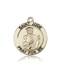 14kt Gold St. Jude Medal" itemprop="image