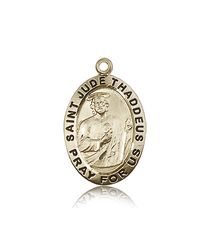 14kt Gold St. Jude Medal" itemprop="image