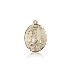 14kt Gold St. Jude Thaddeus Patron Saint Medal - Medium" itemprop="image