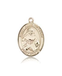 14kt Gold St. Julia Billiart Patron Saint Medal - Large" itemprop="image