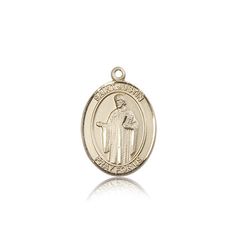 14kt Gold St. Justin Patron Saint Medal - Medium" itemprop="image