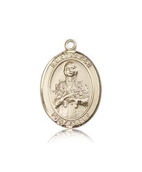 14kt Gold St. Kateri Patron Saint Medal - Large" itemprop="image