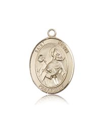 14kt Gold St. Kevin Patron Saint Medal - Large" itemprop="image