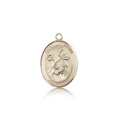 14kt Gold St. Kevin Patron Saint Medal - Medium" itemprop="image