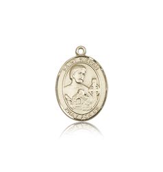 14kt Gold St. Kieran Patron Saint Medal - Medium" itemprop="image