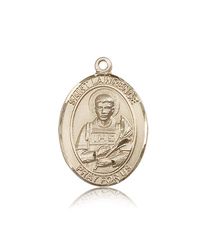 14kt Gold St. Lawrence Patron Saint Medal - Large" itemprop="image