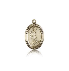 14kt Gold St. Lazarus Medal" itemprop="image