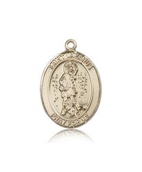 14kt Gold St. Lazarus Patron Saint Medal - Large" itemprop="image