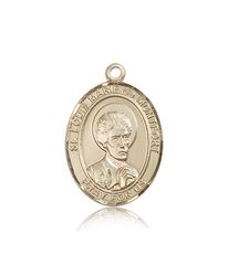 14kt Gold St. Louis Marie de Montfort Patron Saint Medal - Large" itemprop="image