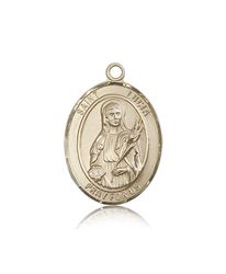 14kt Gold St. Lucia of Syracuse Patron Saint Medal - Large" itemprop="image