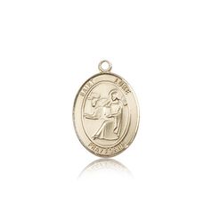 14kt Gold St. Luke the Apostle Patron Saint Medal - Medium" itemprop="image