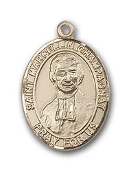 14kt Gold St. Marcellin Champagnat Patron Saint Medal - Small" itemprop="image