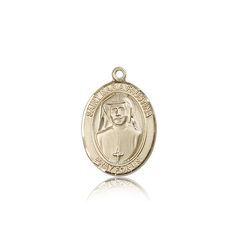 14kt Gold St. Maria Faustina Patron Saint Medal - Medium" itemprop="image