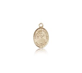 14kt Gold St. Maria Faustina Patron Saint Medal - Small" itemprop="image