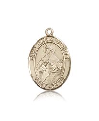 14kt Gold St. Maria Goretti Patron Saint Medal - Large" itemprop="image