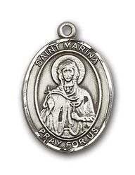 14kt Gold St. Marina Patron Saint Medal - Small" itemprop="image