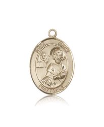 14kt Gold St. Mark the Evangelist Patron Saint Medal - Large" itemprop="image