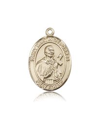 14kt Gold St. Martin de Porres Patron Saint Medal - Large" itemprop="image