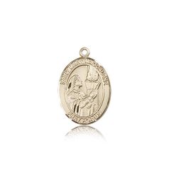 14kt Gold St. Mary Magdalene Patron Saint Medal - Medium" itemprop="image