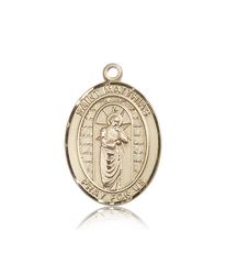 14kt Gold St. Matthias the Apostle Patron Saint Medal - Large" itemprop="image