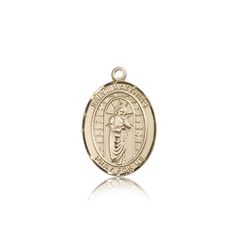 14kt Gold St. Matthias the Apostle Patron Saint Medal - Medium" itemprop="image