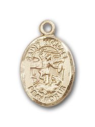 14kt Gold St. Michael / Army Patron Saint Medal - Small" itemprop="image