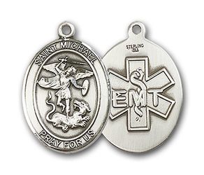 14kt Gold St. Michael / Emt Patron Saint Medal - Medium" itemprop="image