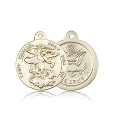 14kt Gold St. Michael the Archangel Medal" itemprop="image