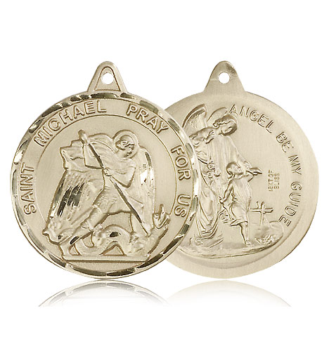 14kt Gold St. Michael the Archangel Medal | HolyFamilyOnline.com