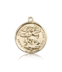 14kt Gold St. Michael the Archangel Medal" itemprop="image