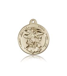 14kt Gold St. Michael the Archangel Medal" itemprop="image