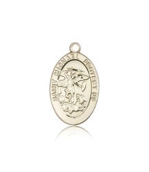 14kt Gold St. Michael the Archangel Medal" itemprop="image