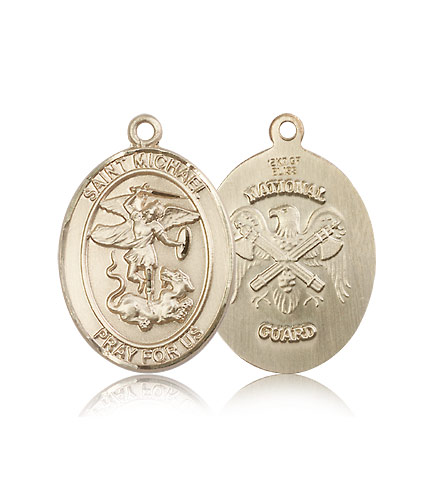 14kt Gold St. Michael the Archangel Patron Saint Medal - Large ...