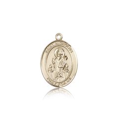 14kt Gold St. Nicholas Patron Saint Medal - Medium" itemprop="image