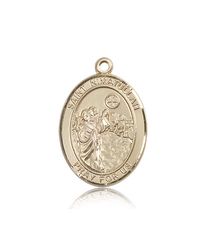 14kt Gold St. Nimatullah Patron Saint Medal - Large" itemprop="image