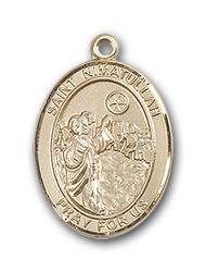 14kt Gold St. Nimatullah Patron Saint Medal - Small" itemprop="image