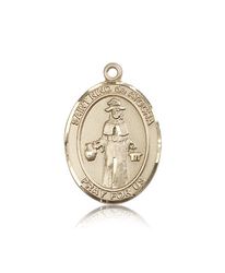 14kt Gold St. Nino de Atocha Patron Saint Medal - Large" itemprop="image