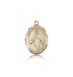 14kt Gold St. Nino de Atocha Patron Saint Medal - Medium" itemprop="image