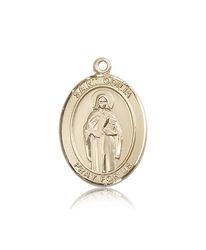 14kt Gold St. Odilia Patron Saint Medal - Large" itemprop="image