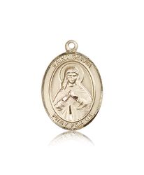 14kt Gold St. Olivia Patron Saint Medal - Large" itemprop="image