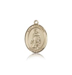 14kt Gold St. Peregrine Laziosi Patron Saint Medal - Medium" itemprop="image