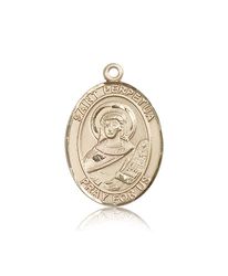 14kt Gold St. Perpetua Patron Saint Medal - Large" itemprop="image